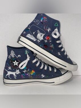Rare Converse chuck Taylor All Star Coraline blue high top canvas sneakers
